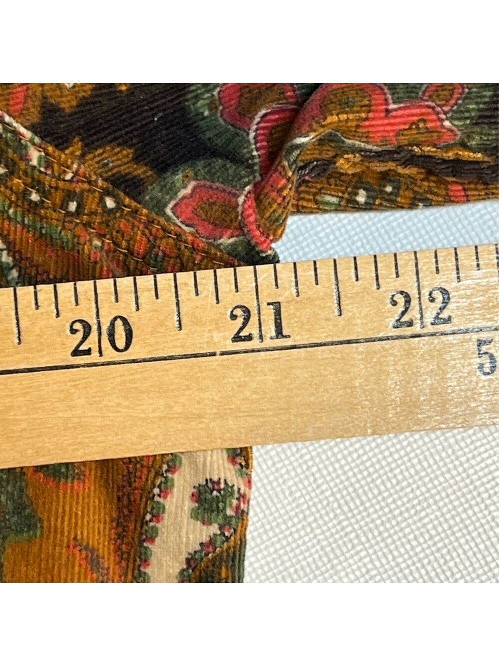 Charter Club Women's Brown Paisley Corduroy Jacket Size Large EUC - Picture 12 of 13